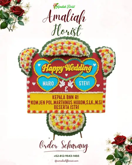 Papan Bunga Pernikahan Kemiri Barat